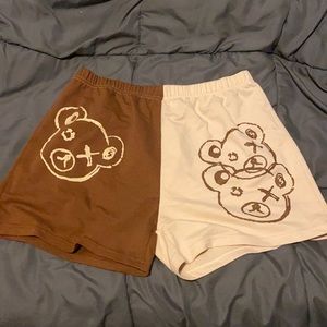 Brown Teddy Bear Shorts Size L